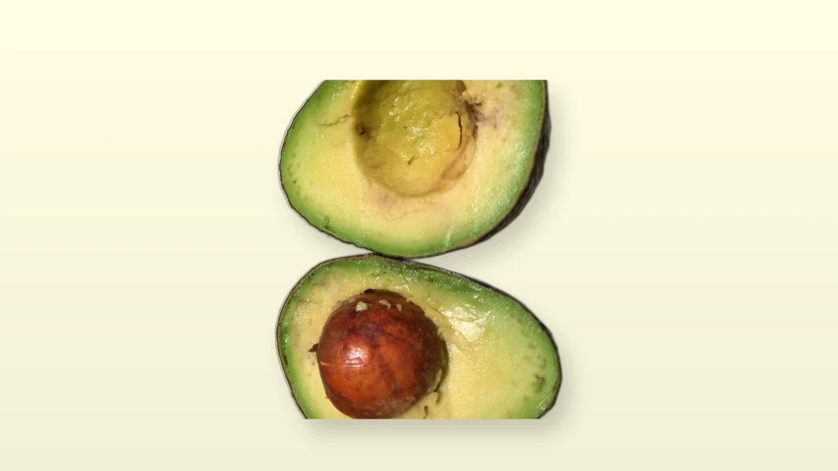 Photo illustration of a halved avocado representing the ketogenic diet studied in the trial