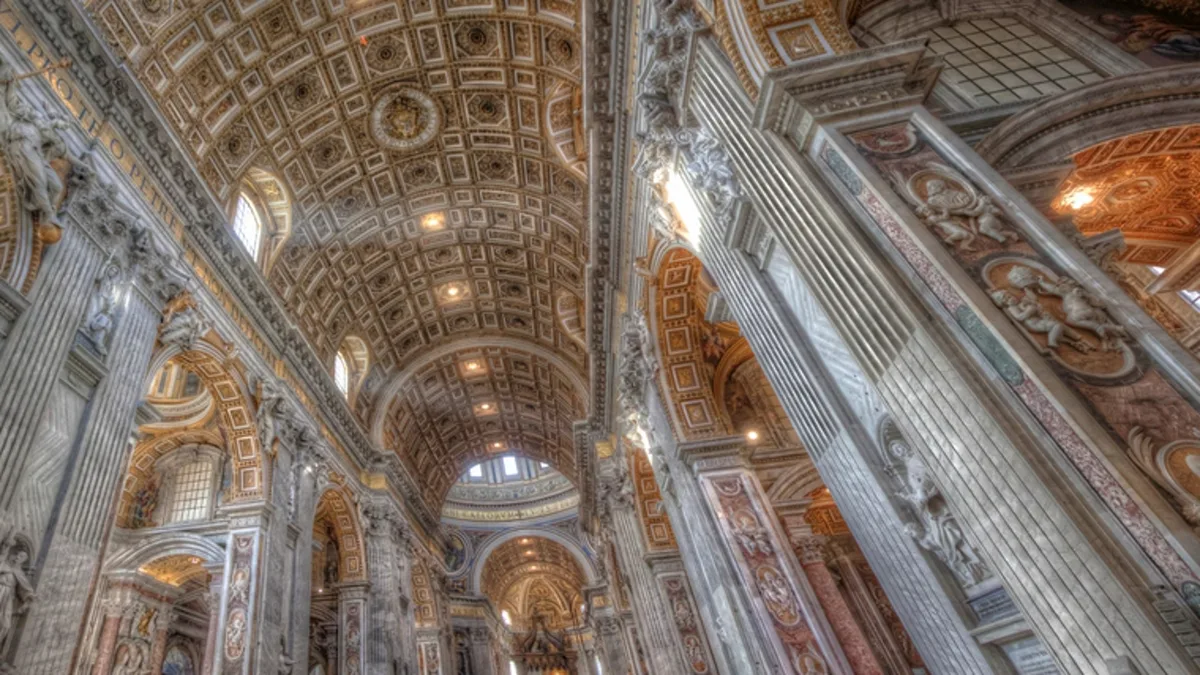 Interior of Saint Peter's Basilica at the Vatican