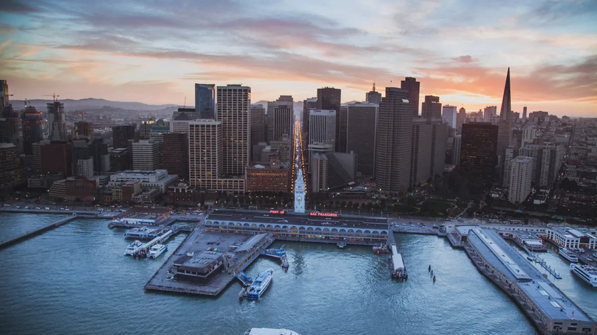 Aerial view of San Francisco where OpenAI is headquartered
