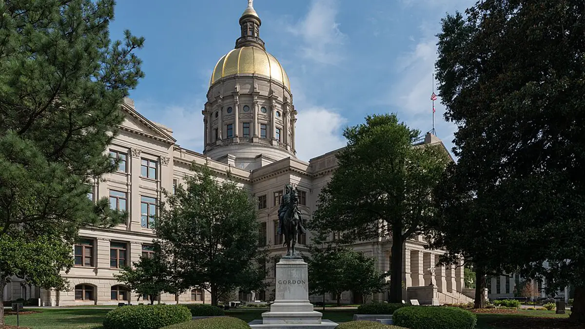 The gold-domed Georgia State Capitol building in Atlanta